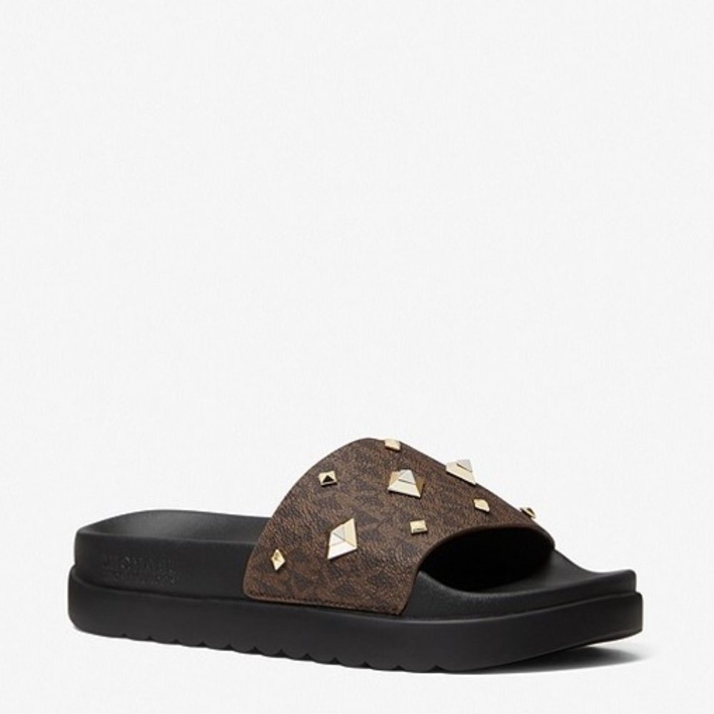 MICHAEL MICHAEL KORS Tyra Studded Logo Slide